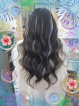 エデン ビークス チルドレン(EDeN Beeks children) #プルエクステ#メッシュ#エクステ でハイライト#ロングヘア