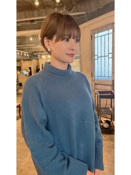 髪質改善と縮毛矯正の専門店 サンティエ(scintiller) 新宿大人綺麗な小顔襟足スッキリショートボブ 30代40代50代