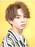 スパイラルパーマセンターパートツーブロックコンマバング韓国