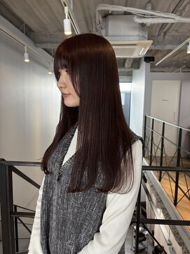 ヌープヘアーアイス(NUUP.hair ici) ブリーチなしピンクブラウン暖色カラー大人美人透明感小顔艶髪