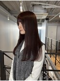 ブリーチなしピンクブラウン暖色カラー大人美人透明感小顔艶髪