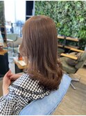 ブリーチなしモカブラウン×ミディアム