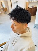 【ソフトツイスト】アップバングショート【メンズパーマ】