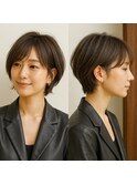美シルエットショートボブ　20代 30代 40代 50代 60代　髪質改善