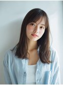 ミルクブラウン/ダークパープル/ナチュラルショート/夏/センター