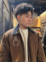 ギヴヘアインダストリー(Give hair industry)&nbsp;スパイキーショートメンズパーマ波巻きパーマ