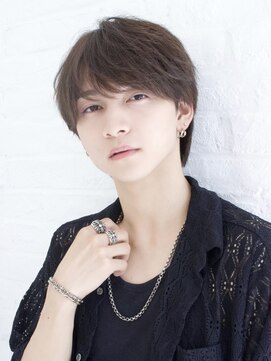 メンズシースルーバングニュアンス毛流れフェザーマッシュ