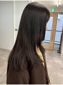 レイヤーカットロングダークカラー＊こっくりブラウン艶カラー