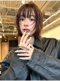 顔周りレイヤーカットくびれヘアミルクティーベージュカラー韓国