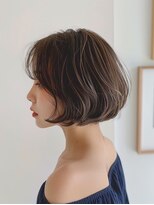 モードケイズ ラ ヴィ ベル(MODE K's la vie belle) 【庄内/カラー】30代 オリーブ大人可愛いショートボブ