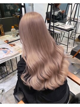フォルテ 城北店 艶髪ハイトーン/ピンクベージュ