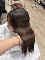 シェノン 近鉄奈良店(CHAINON)&nbsp;ミルクティーブロンド/ダークブルー/デジタルパーマ/近鉄奈良