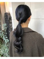 ワワ ヘアサロン 高円寺店(WAWA HAIR SALON) ヘアセット タイトなローポニーテール【高円寺 未羽*゜】