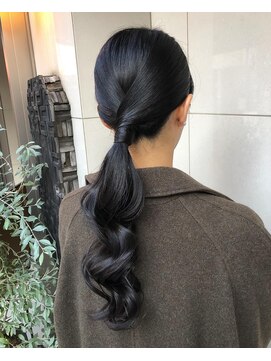 ワワ ヘアサロン 高円寺店(WAWA HAIR SALON) ヘアセット タイトなローポニーテール【高円寺 未羽*゜】