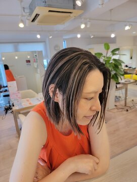 ヘアーサロンハラダ 島田店(HAIR SALON Harada ) ボブ/ハイライト/30代/ショートヘア