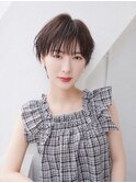 耳掛けショートパーマショートヘア