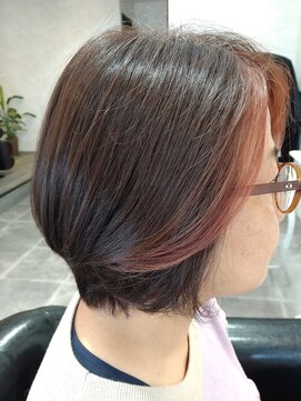 あるろう ショートグラデーション(前髪ポイントカラー)