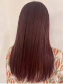 マロンベージュ/Aラインボブ/かきあげバング[上尾/上尾駅]