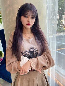 ハンナ 名古屋(HANNAH) パープルアッシュ/インナーカラー/プルシールエクステ/韓国