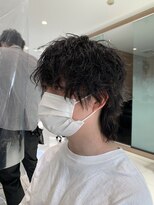 アッシュ 稲田堤店(Ash)&nbsp;ミディアムウルフ×スパイラルパーマ