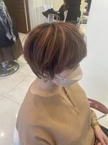 ヘアメイク アース 秋田仁井田店(HAIR & MAKE EARTH) ハイライト　マッシュショート