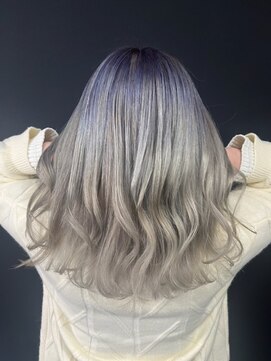 サクシア(saxia) パープル×ホワイトグラデーション