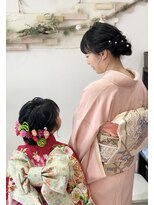 ヘアセットサロンエッジ(Edge)&nbsp;七五三に親子でルーズシニヨン
