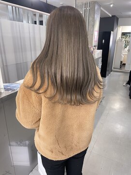 キング 梅田(K!ng) 【梅田】ミルクティーベージュダブルカラー髪質改善カラー