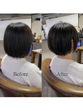 カミケン 方木田店(kamiken.) 耳かけショートボブ丸み大人かわいい小顔【カミケン方木田店】