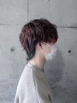 オムファミーユラグ(homme, famille raugh) マッシュウルフ