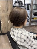 白髪ぼかし脱白髪染めショートヘアショートボブカット大船駅鎌倉