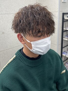 スターズ 柏(STARS) ツイストスパイラルパーマ　アッシュブラウン　ツーブロック