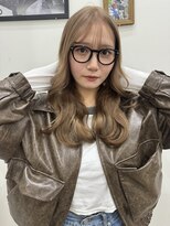 ロックス バイ マグ 松本(rocks BY MAG)&nbsp;可愛い艶髪秋色カラーくすみベージュくびれウルフロングレイヤー