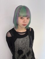 ベル(BEL)&nbsp;【デザインカラー】セクションカラー×パープル×ミントグリーン