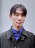 メンズセンターパート