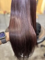 ロンド 表参道店(Lond)&nbsp;ブリーチなしチェリーブラウン髪質改善縮毛矯正酸性ストレート