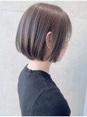 Say.丸みショートレイヤーシルキーベージュミルクティーベージュ