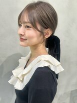 ナナローネス 渋谷(nana loness)&nbsp;顔周りカット　くすみベージュ　まろやかカラー　オリーブカラー