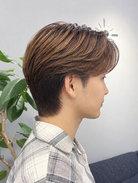 ジアン バイ ミルボン NU茶屋町+(GIEN by milbon) フェザーショート/毛流れセンターパート/ニュアンスパーマ