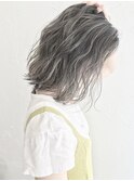 Rumor×ハイライトカラーアッシュグレージュセミウェットロブ