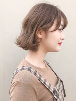 ルティア 池袋(Lutia)&nbsp;ミルクティーベージュ×耳かけボブ