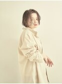 ボブ/カーキグレージュ/マッシュショート/大人かわいい[新宿駅]