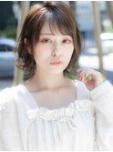 【ROMA銀座】透明感/ダークラベンダーアッシュ/ひし形ボブウルフ