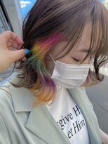 フリーラ 表参道(freera)&nbsp;インナーでレインボーカラーが可愛すぎる(^^)！！