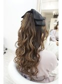 巻き髪、ダウンヘアセット