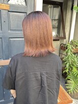 リッカ(RICCA)&nbsp;オレンジベージュの外ハネボブ/グラデーションカラー