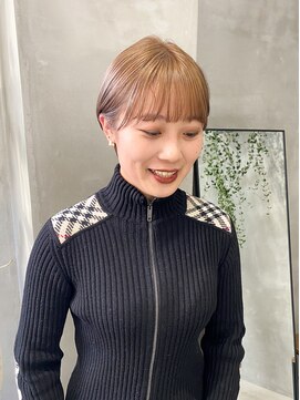 テトヘアー(teto hair) ミルクティーベージュ　ケアブリーチ　ショートボブ