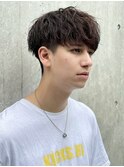 ソフトツイストパーマ刈り上げマッシュショートレイヤー