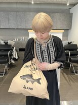 カフ(CAF)&nbsp;CAF FUKO/ホワイトブロンド/マッシュショート/大阪/心斎橋