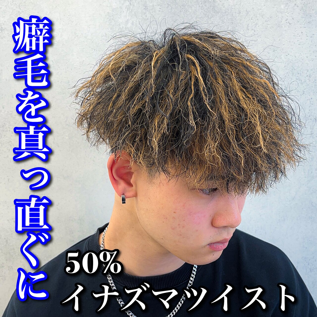 金髪メッシュ入り☆イナセ男かつら☆値下げ 金髪メッシュ入り☆イナセ男かつら☆値下げ 61EWSGk58DL